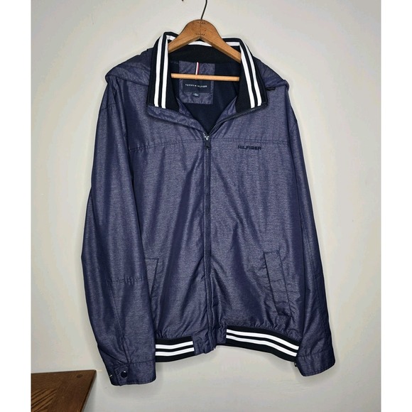 Tommy Hilfiger Other - Tommy Hilfiger Jacket Men's Lightweight Hooded Regatta Bomber Jacket Yacht XXL